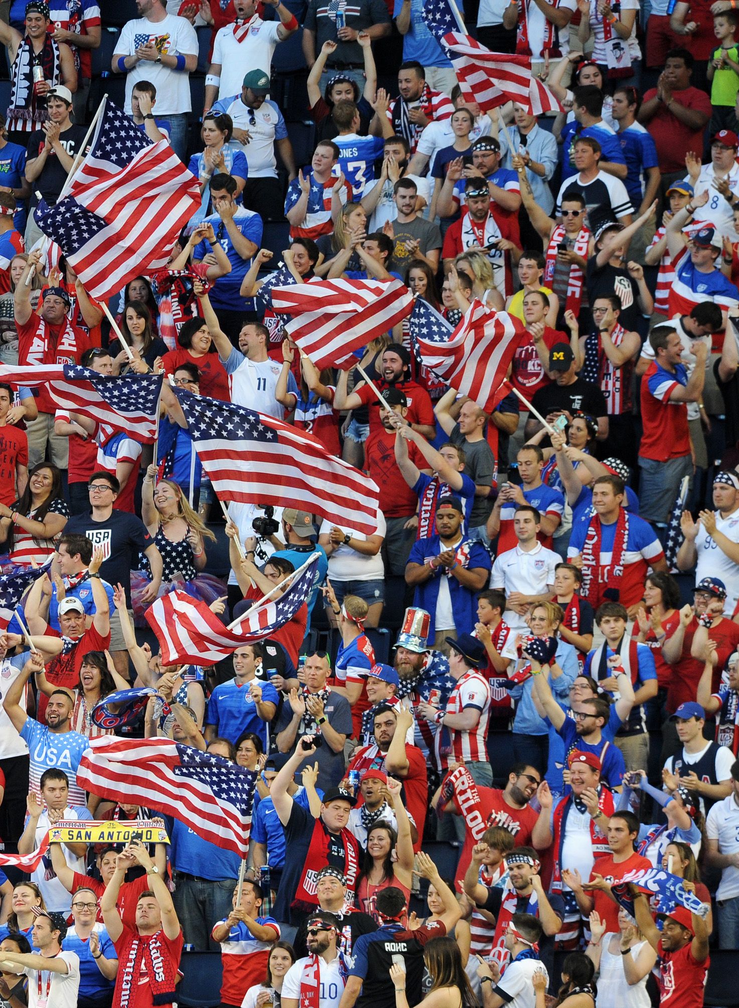 U.S. Soccer Fans In Stadium U.S. Soccer Fans In Stadium
