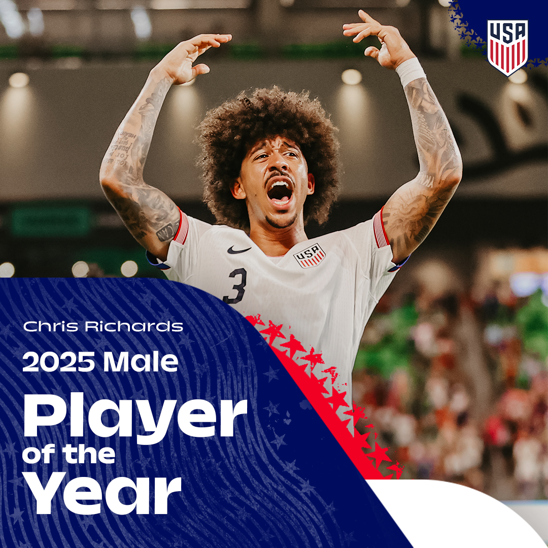 Chris Richards Voted 2025 U.S. Soccer Male Player of the Year