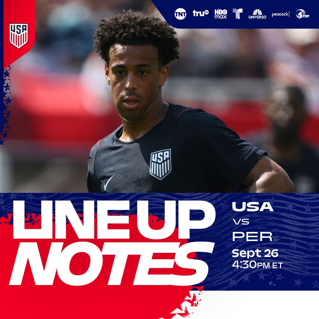 Starting XI & Lineup Notes: USMNT vs. Peru