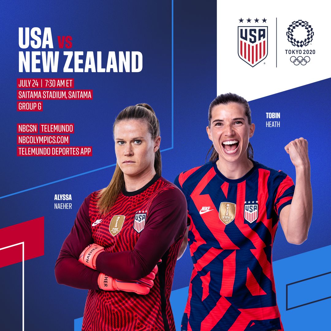 PREVIEW: USWNT Takes on New Zealand in Second Match of Tokyo 2020 Olympics