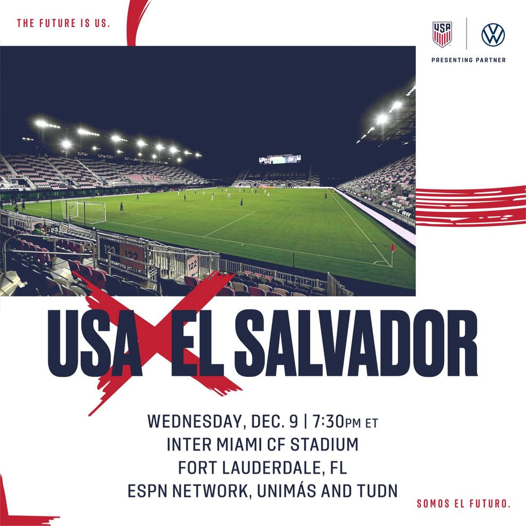 USMNT to Face El Salvador on Dec 9 in South Florida