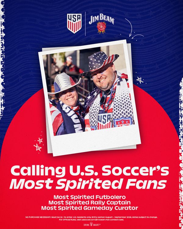 Graphic with text Most Spirited Fan presented by Jim Beam