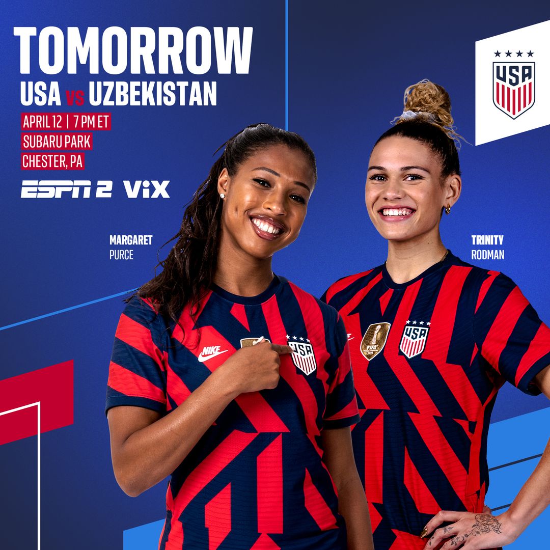 International Friendly USWNT vs Uzbekistan 4 12 22 Preview Schedule TV Channels Start Time