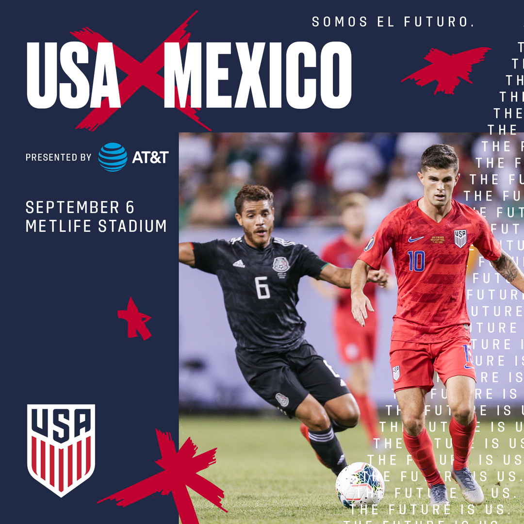 usmnt vs mexico announced sept 6 tickets available july 16 presented by att