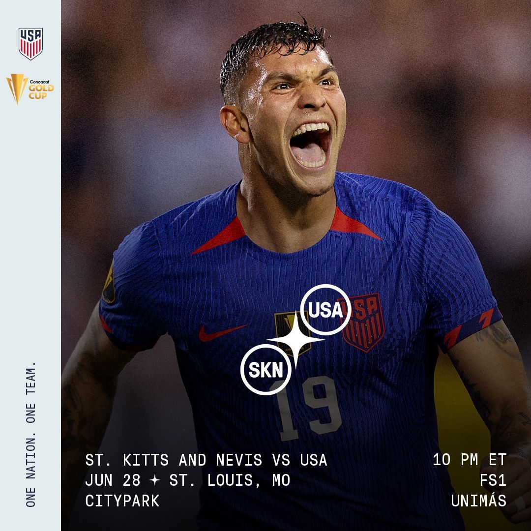 Preview: USMNT Continues 2023 Concacaf Gold Cup vs. Saint Kitts and Nevis in St. Louis