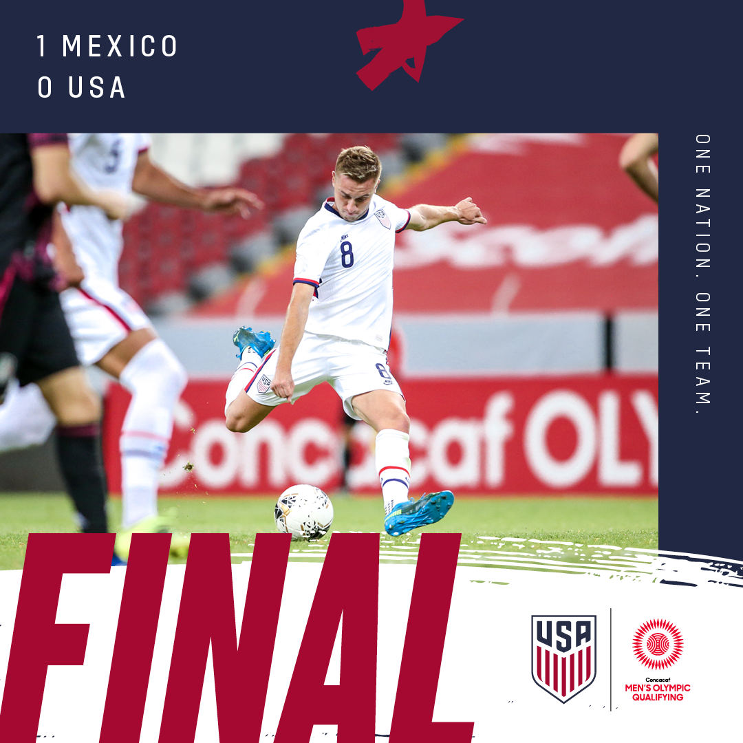 U-23 USMNT Falls 1-0 to Mexico in Final Group Stage Match of Concacaf Men’s Olympic Qualifying Championship