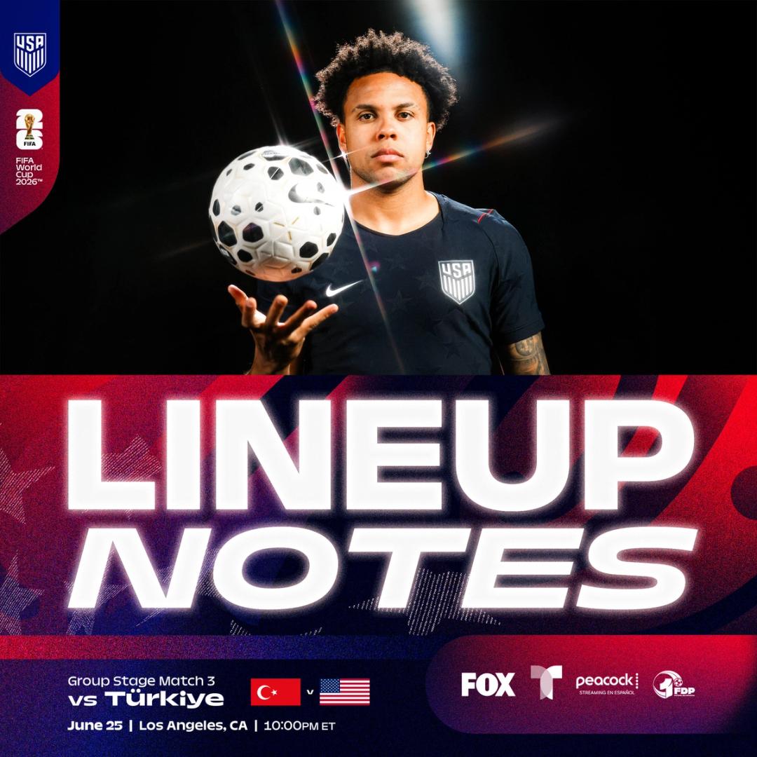 Starting XI & Lineup Notes: USMNT vs. Türkiye