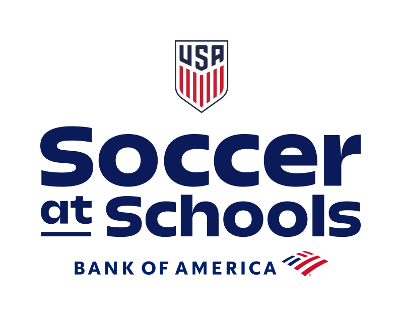 Soccer at Schools. Presented by Bank of America.