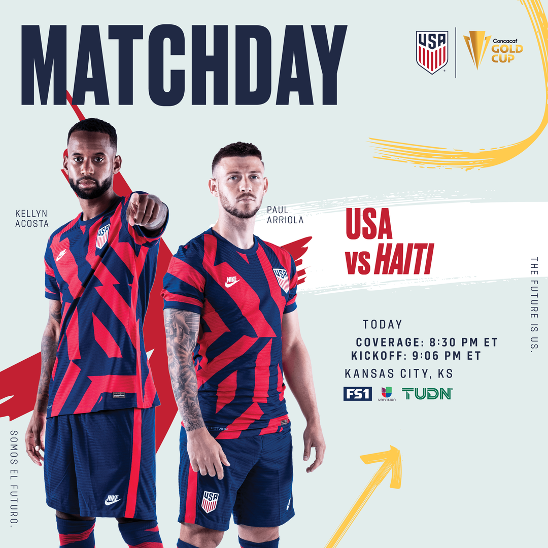 U.S. Men’s National Team Kicks Off 2021 Concacaf Gold Cup Against Haiti