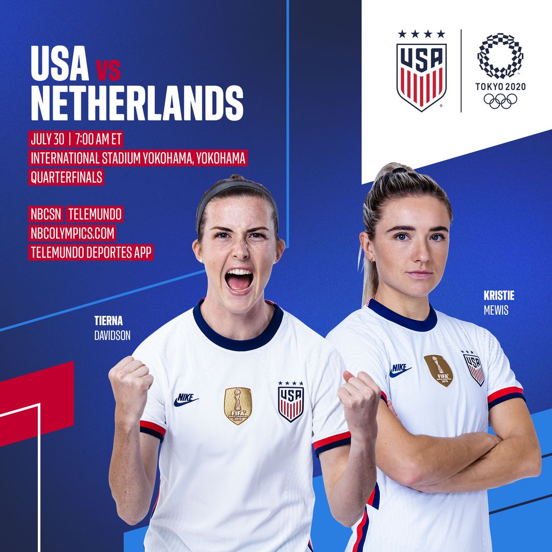 PREVIEW: USWNT Takes on Netherlands in Quarterfinals of Tokyo 2020