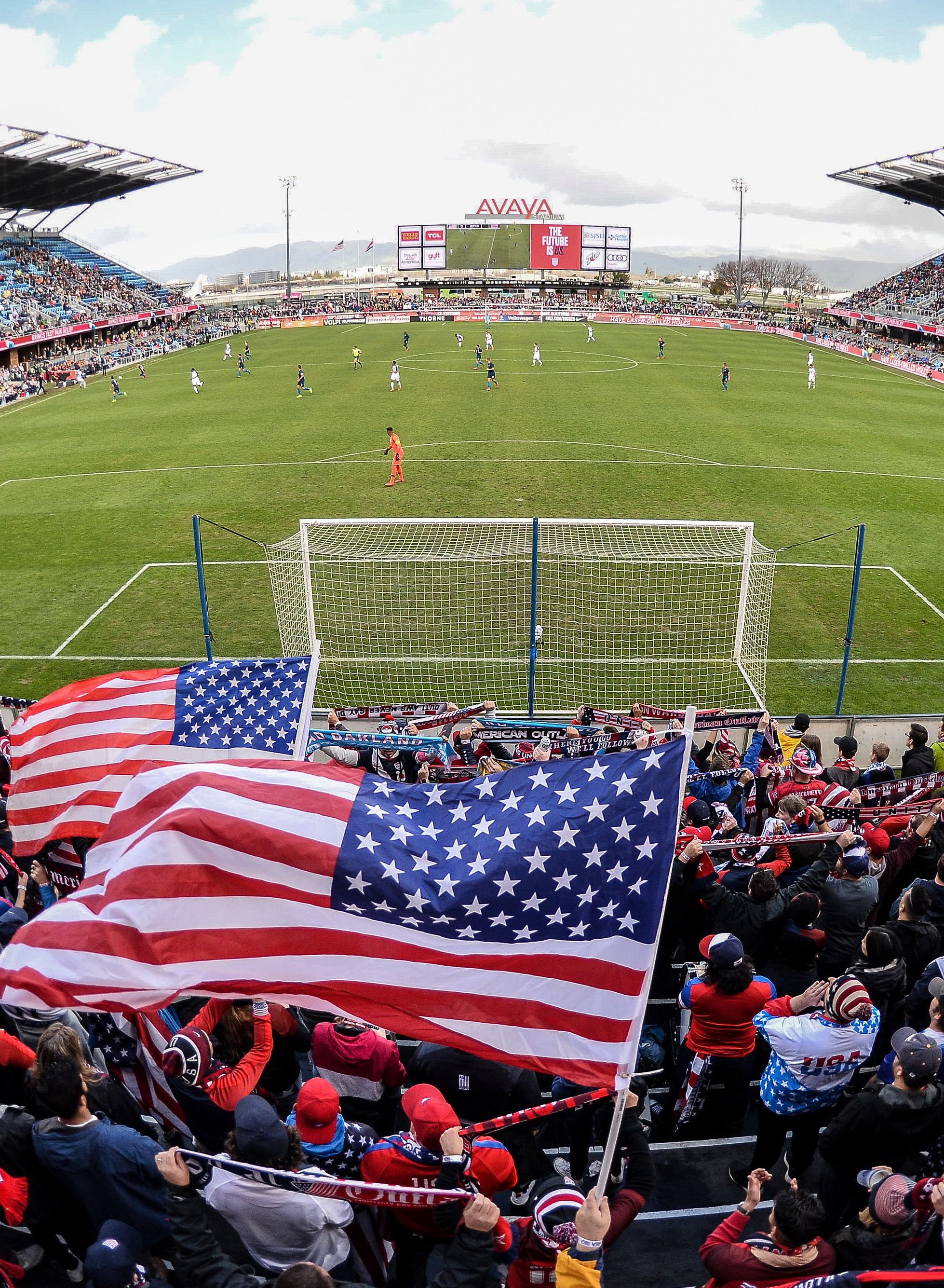 U.S. Soccer Fans In Stadium U.S. Soccer Fans In Stadium