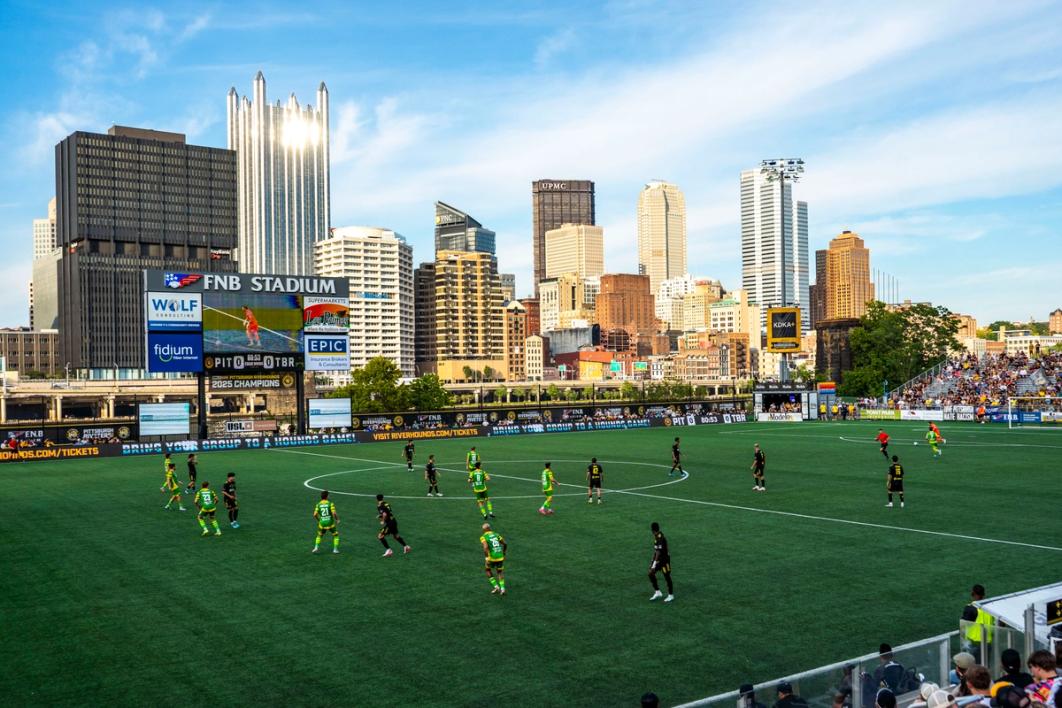 Defending USL Championship title-winners Pittsburgh Riverhounds SC host the eventual USL Championship Players’ Shield-winning Tampa Bay Rowdies at F.N.B. Stadium on Aug. 29 | Photo courtesy of USL