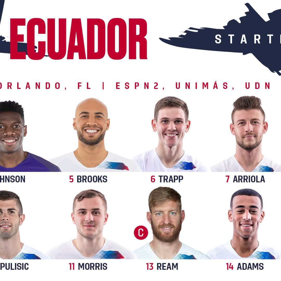 Lineup Notes US MNT and Ecuador Clash in Orlando