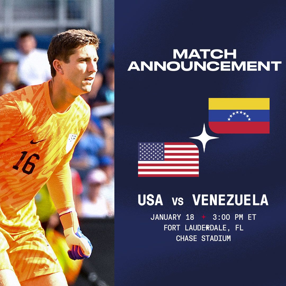 USMNT to Open 2025 Campaign With Match Against Venezuela on Jan. 18 at Chase Stadium in Ft. Lauderdale