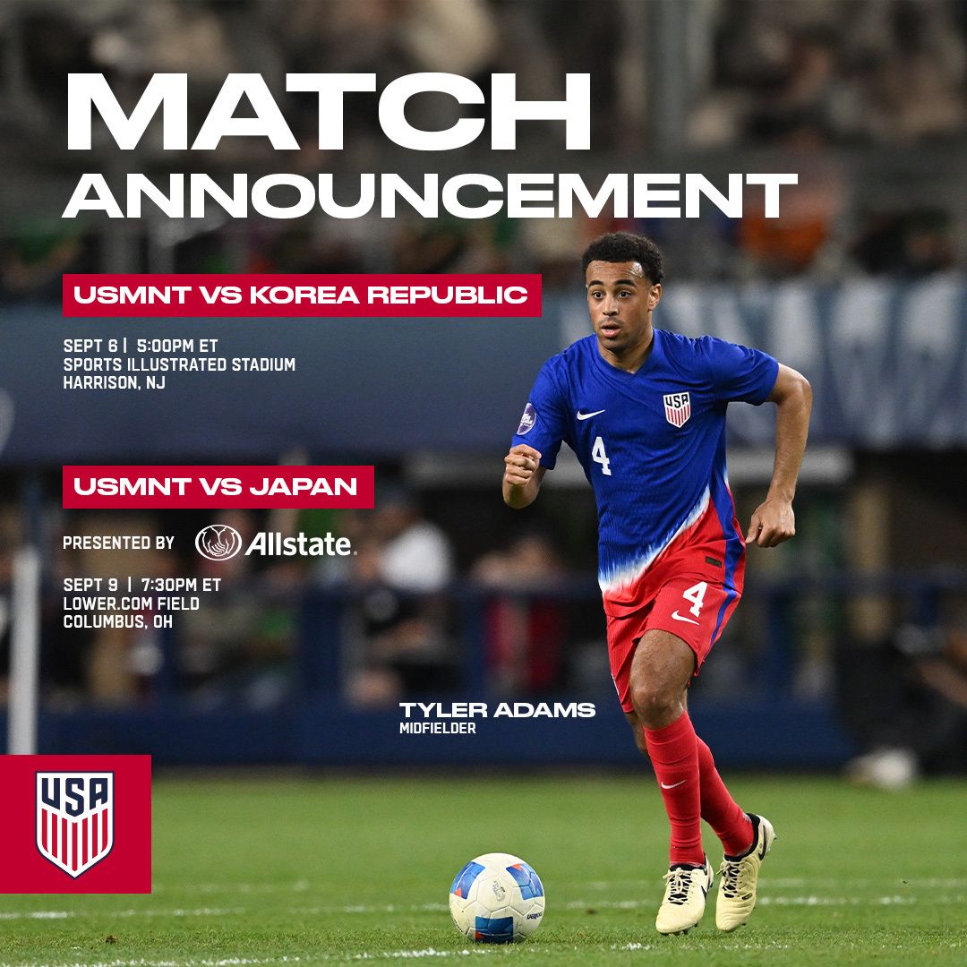 Road to 2026 FIFA World Cup Gains Momentum in September as U.S. Men’s National Team Takes on Asian Powers Korea Republic and Japan