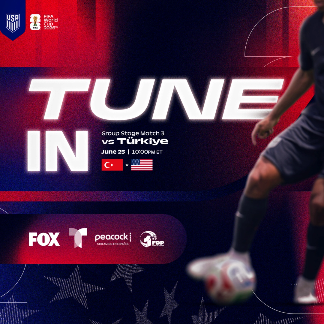 How to Watch: USMNT vs. Türkiye in the FIFA World Cup on Thursday, June 25 in Los Angeles