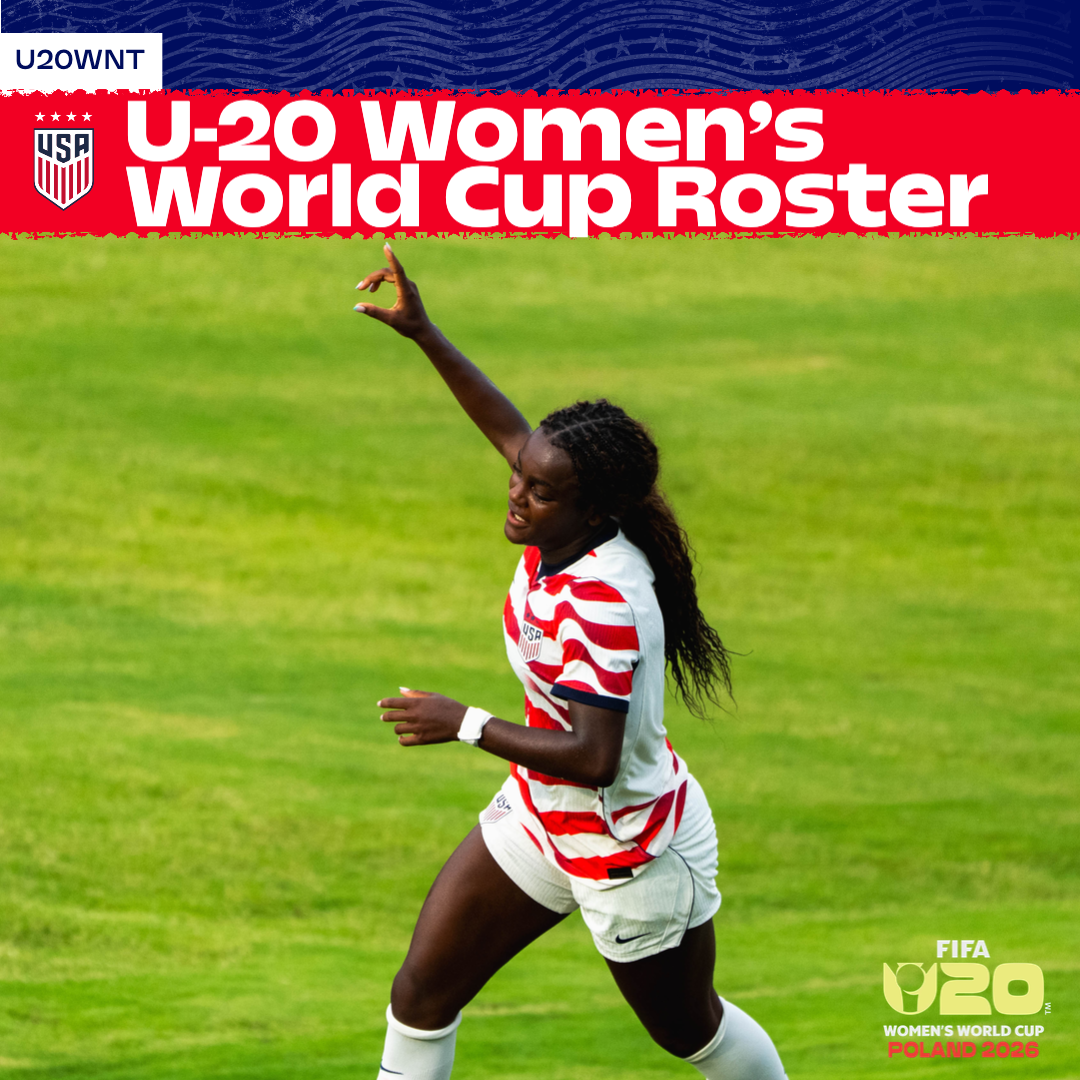 U.S. U-20 WNT Head Coach Vicky Jepson Names 21-Player Roster for 2026 FIFA Under-20 Women's World Cup in Poland