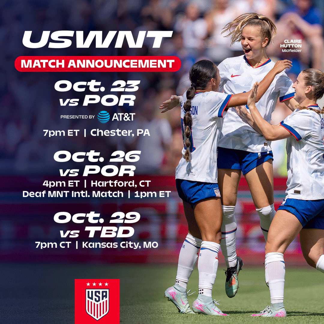 USWNT October Matches Announced