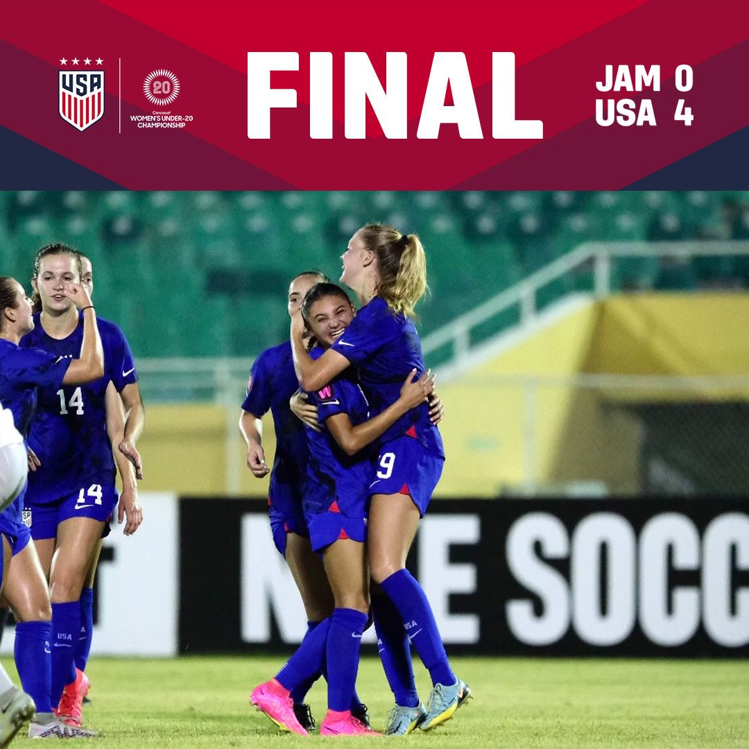 2023 concacaf womens u 20 championship usa 4 jamaica 0 match report stats standings
