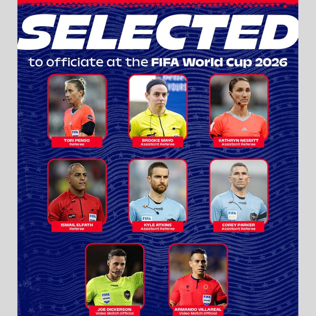 Eight U.S. Soccer Referees Appointed For This Summer's FIFA World Cup