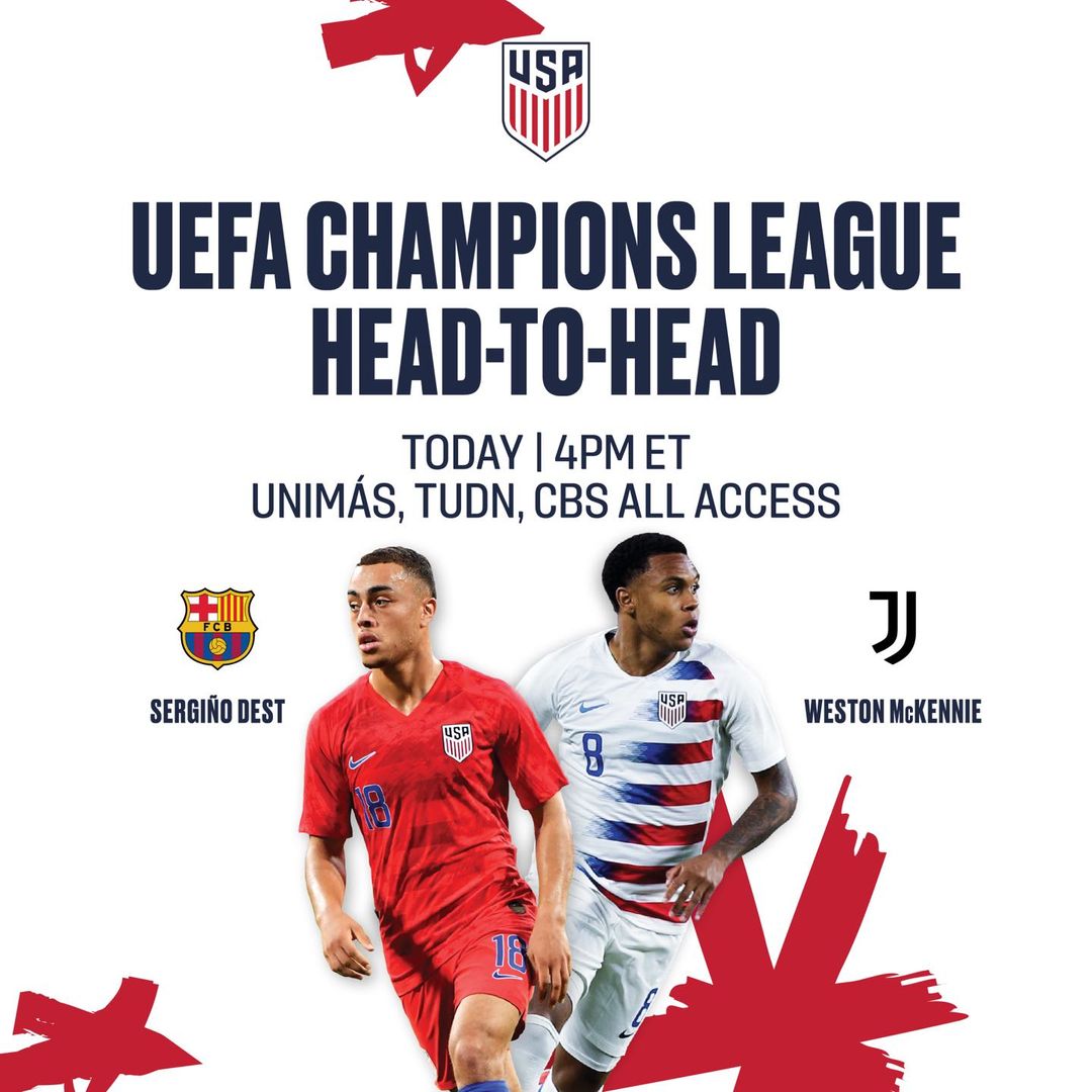 USMNT in UCL McKennie Dest Face Off in Champions League Wednesday