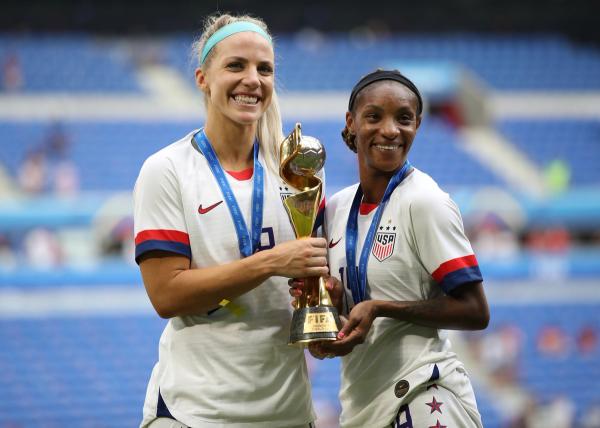 Crystal Dunn and Julie Ertz at 2019 FIFA Women's World Cup
