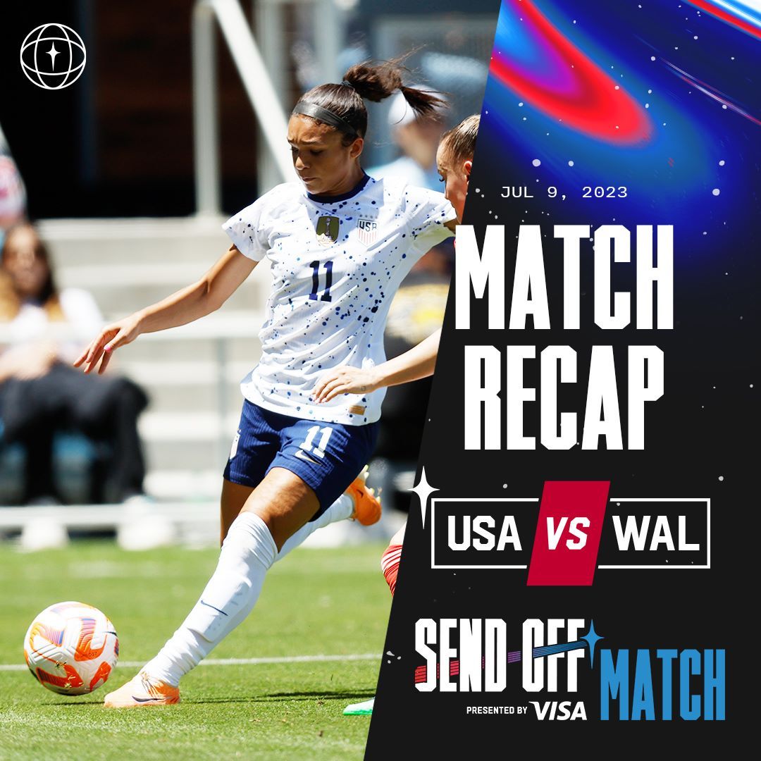 USWNT 2 Wales 0 Match Reports Stats Highlights