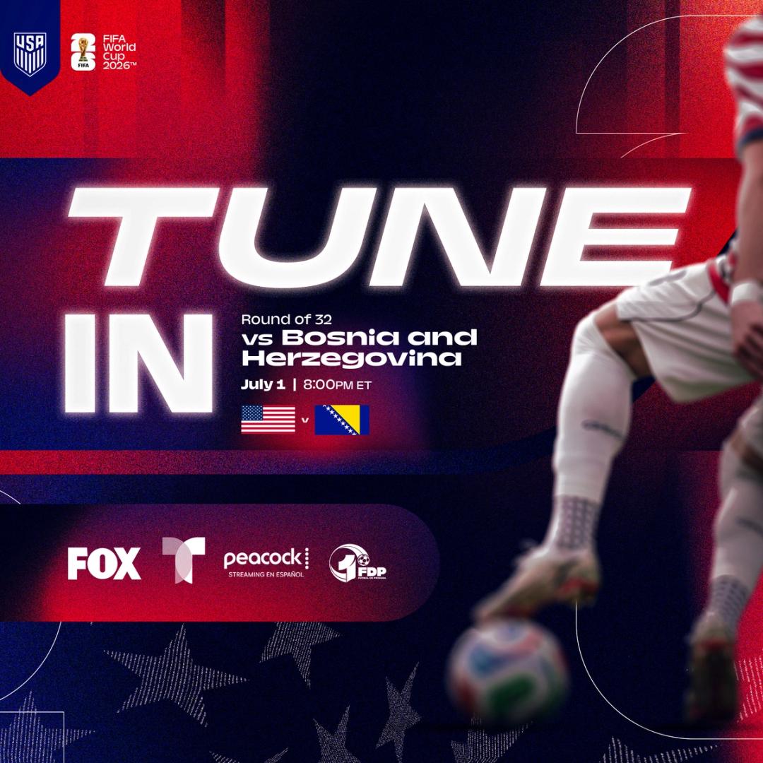How to Watch: USMNT vs. Bosnia and Herzegovina in the FIFA World Cup on Wednesday, July 1 in San Francisco Bay Area