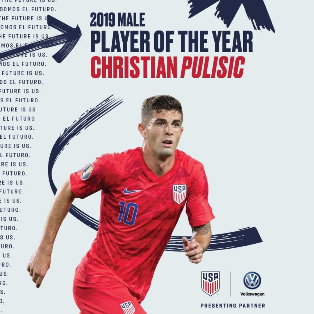Pulisic Voted as 2019 US Soccer Male Player of the Year