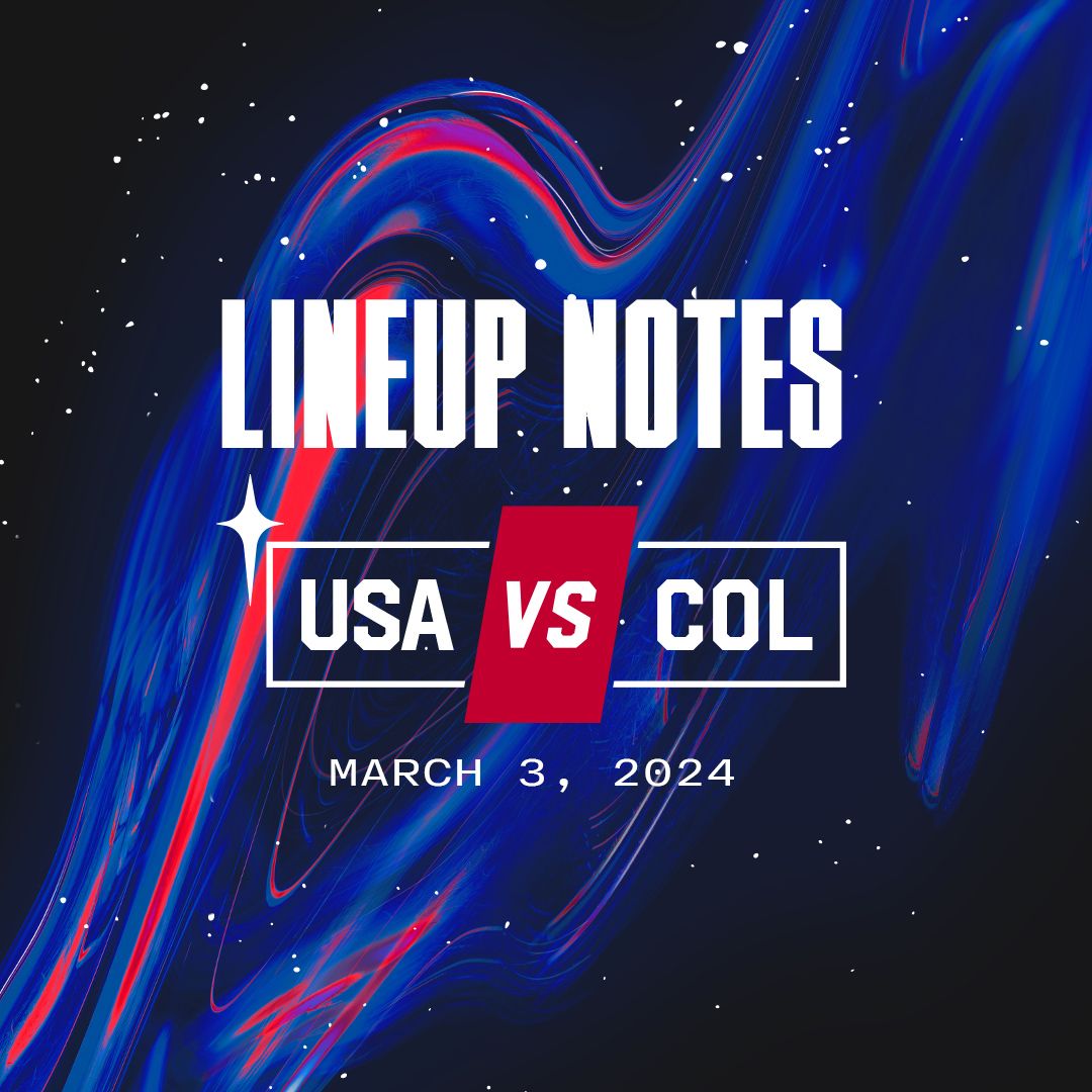 USWNT vs. Colombia: Starting XI & Lineup Notes