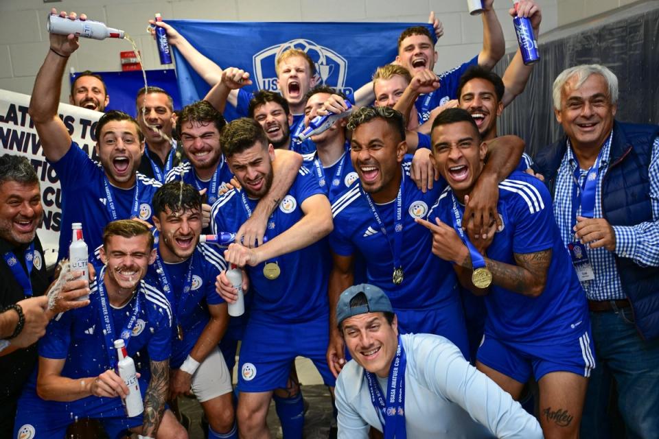 The NY Pancpyprians are amateur royalty – here they celebrate the 2024 USASA National title