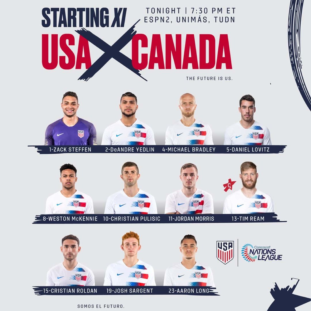 Concacaf Nations League 2019 20 usmnt vs Canada Preview Lineup Schedule TV Channels