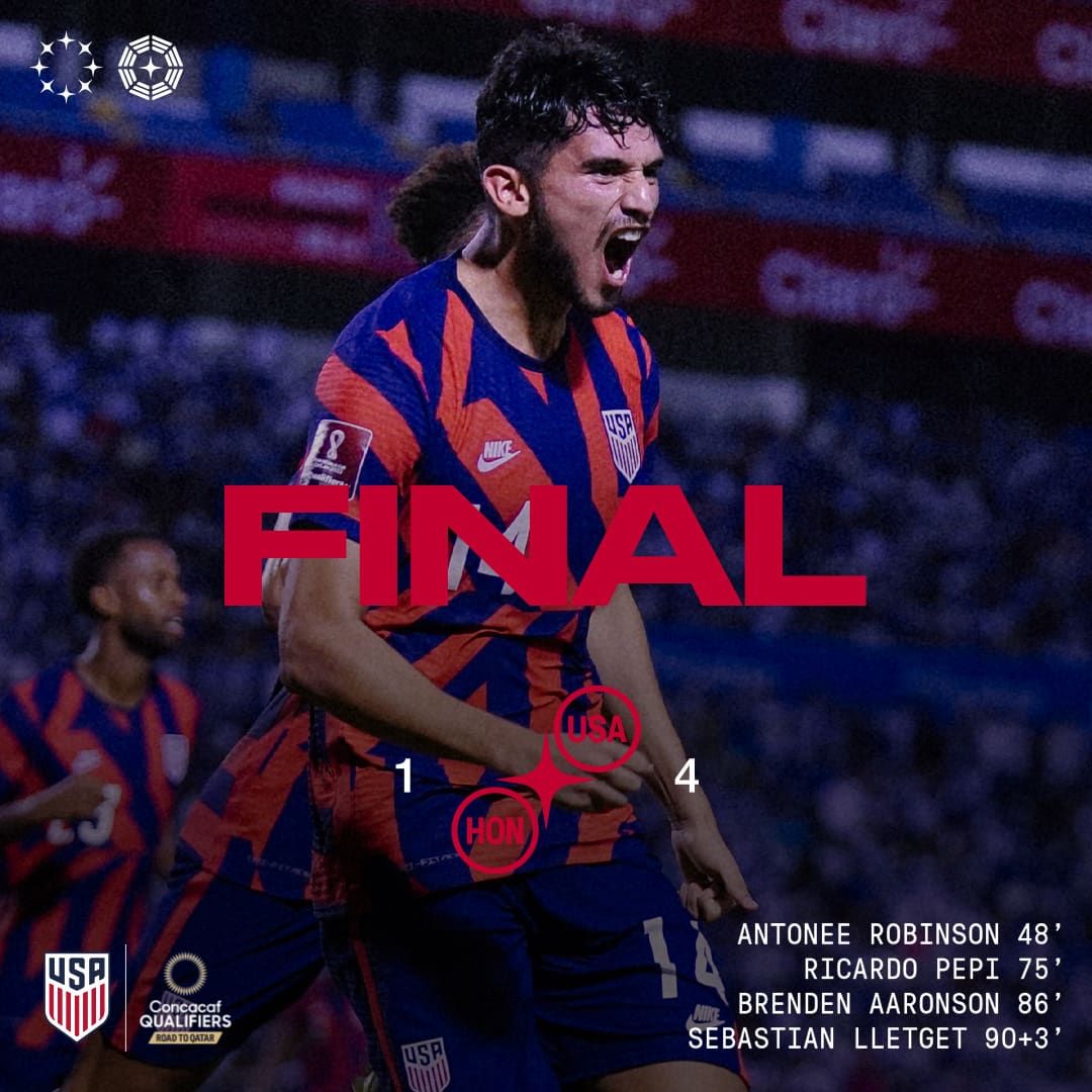 Ricardo Pepi, Second-half Substitutes Spark USMNT to 4-1 Comeback Win at Honduras in Final Match of September World Cup Qualifying Window