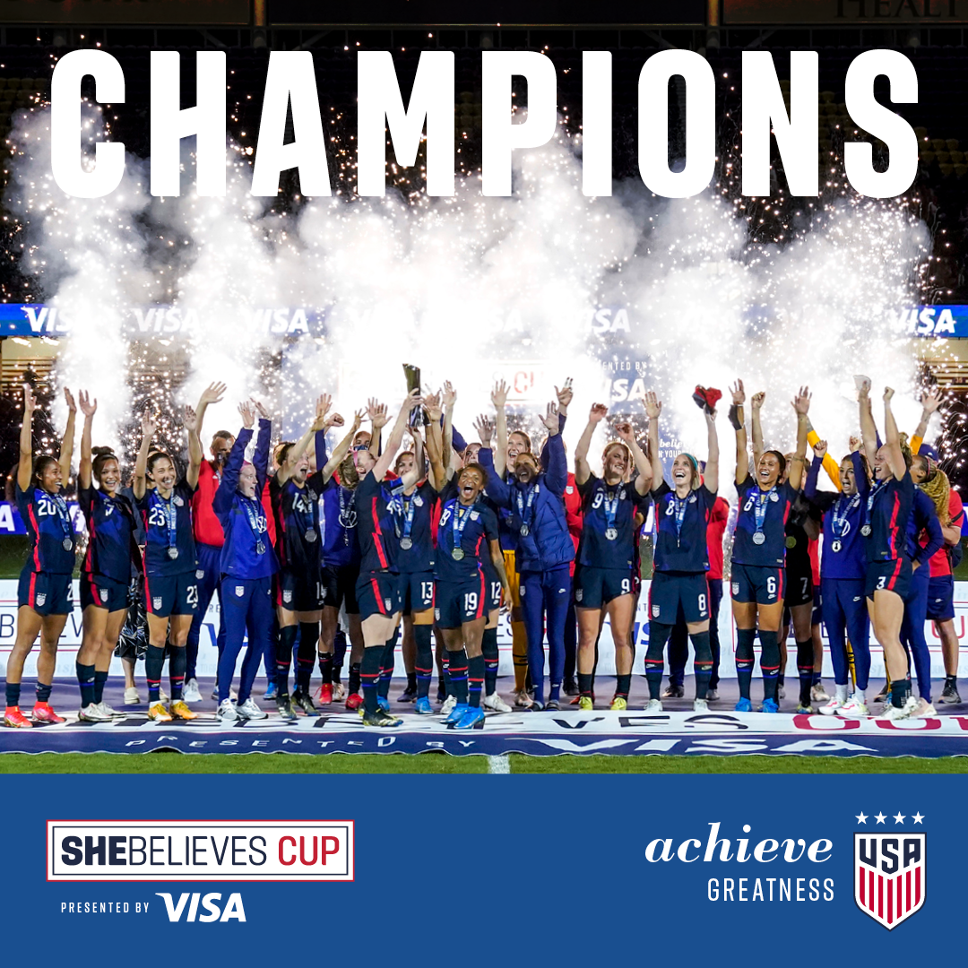 U.S. Women’s National Team Rolls to Title at 2021 Shebelieves Cup, Presented by Visa, With Dominant 6-0 Victory Against Argentina