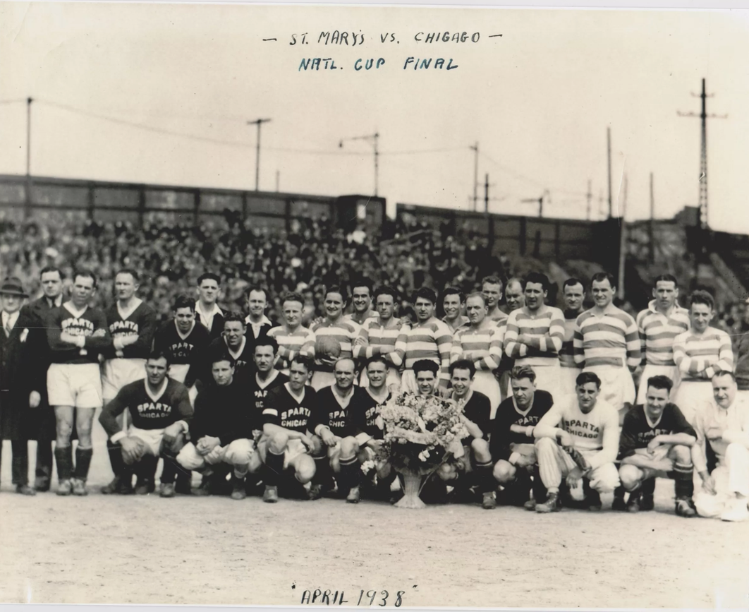 Chicago Sparta won both legs of the 1938 U.S. Open Cup Final against Brooklyn St. Mary's Celtic, rounding things out with a 3-2 second leg victory to disappoint the 10,000-plus in attendance at Starlight Park