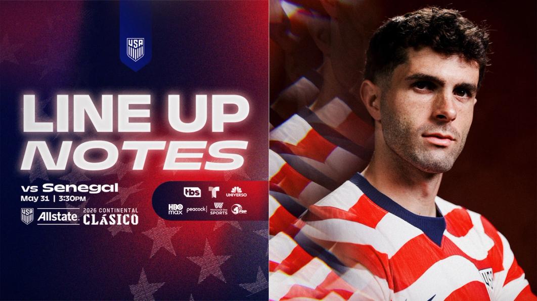 3 Note Icon Starting XI and Lineup Notes: USMNT vs. Senegal