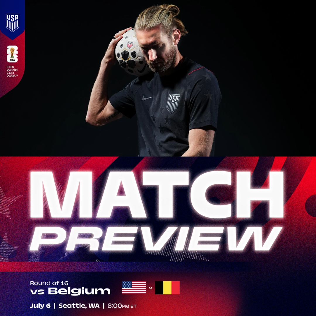 USMNT to Face Belgium in Round of 16 at FIFA World Cup 2026