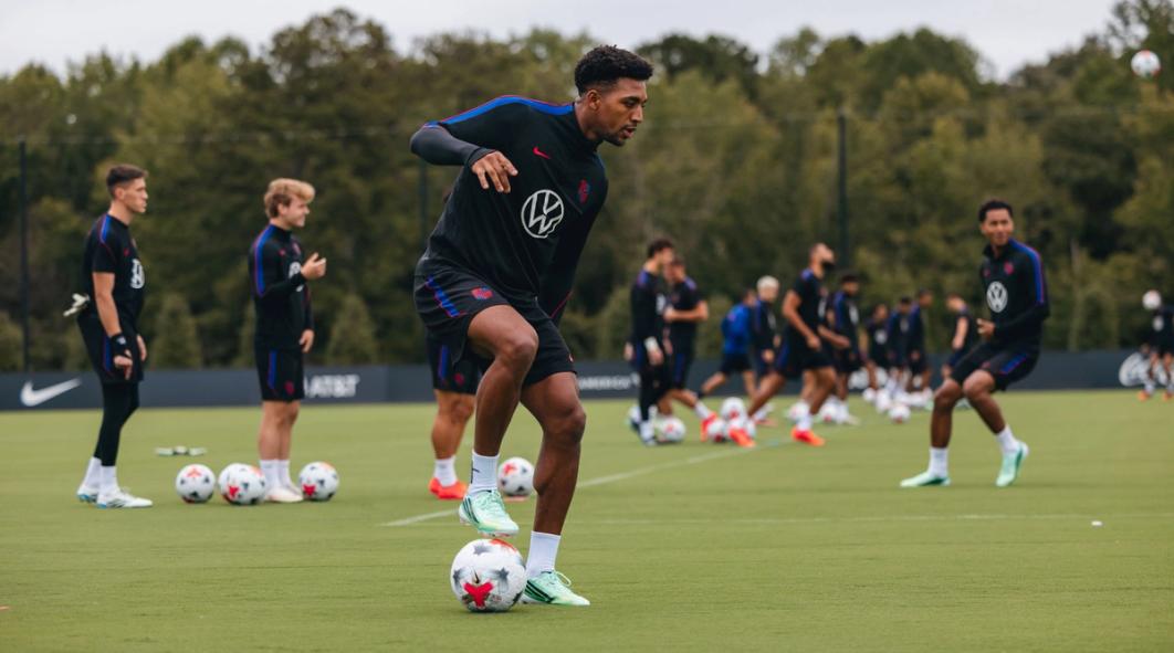 Alex Freeman during training earlier this week at the Arthur M. Blank U.S. Soccer National Training Center in Fayetteville, Georgia (Photo by: Taylor Banner/U.S. Soccer)
