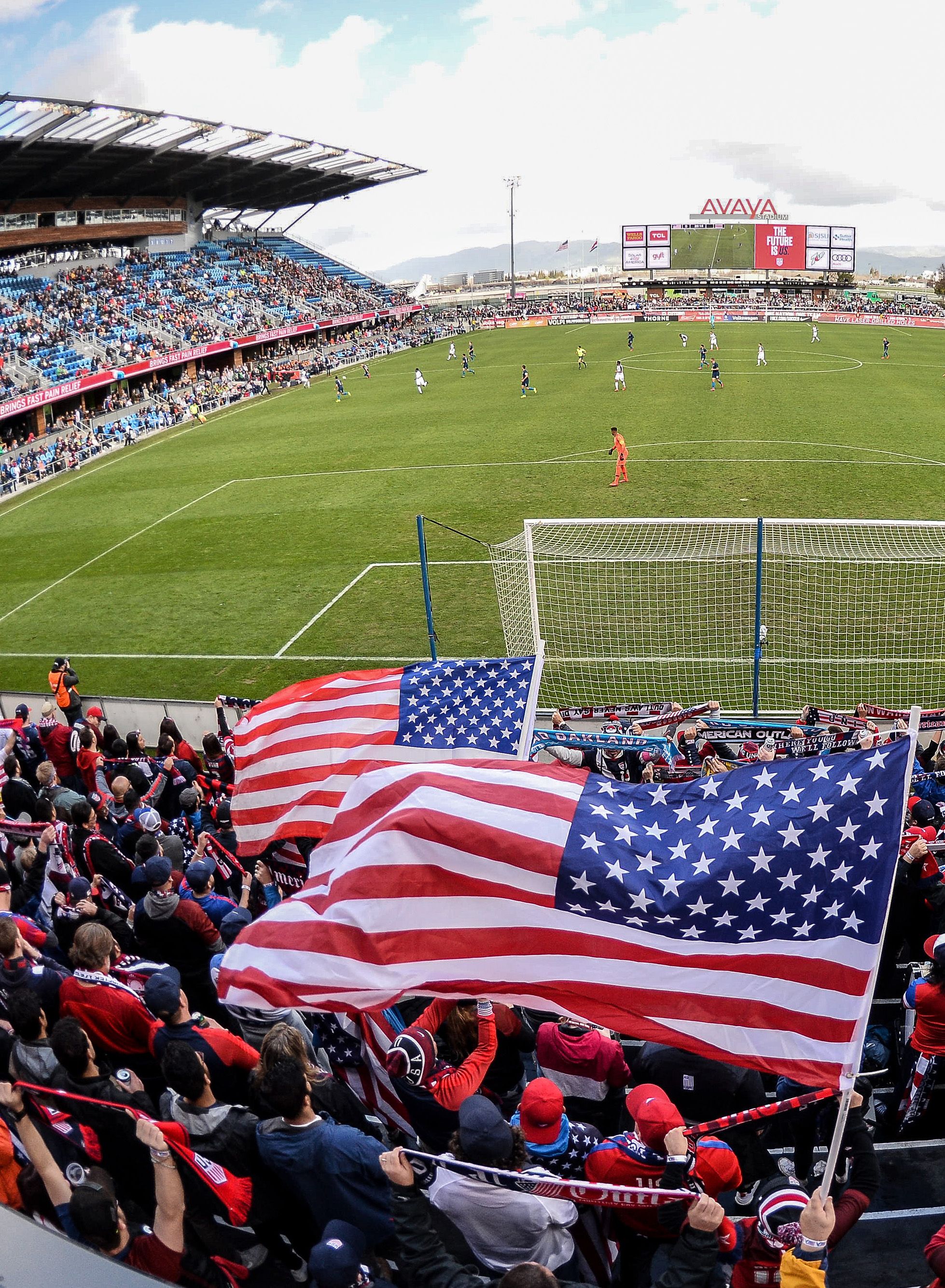 U.S. Soccer Fans In Stadium U.S. Soccer Fans In Stadium