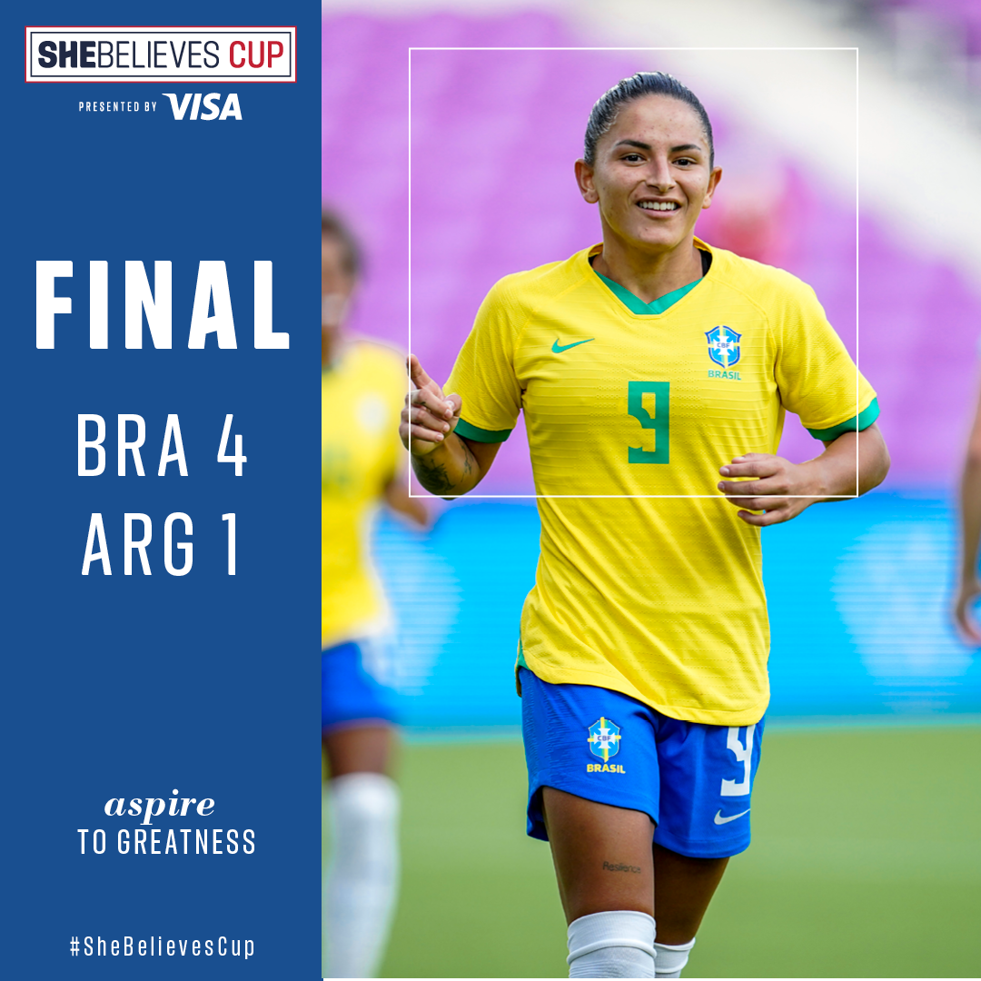 Brazil Defeats Argentina 4-1 to Open 2021 SheBelieves Cup