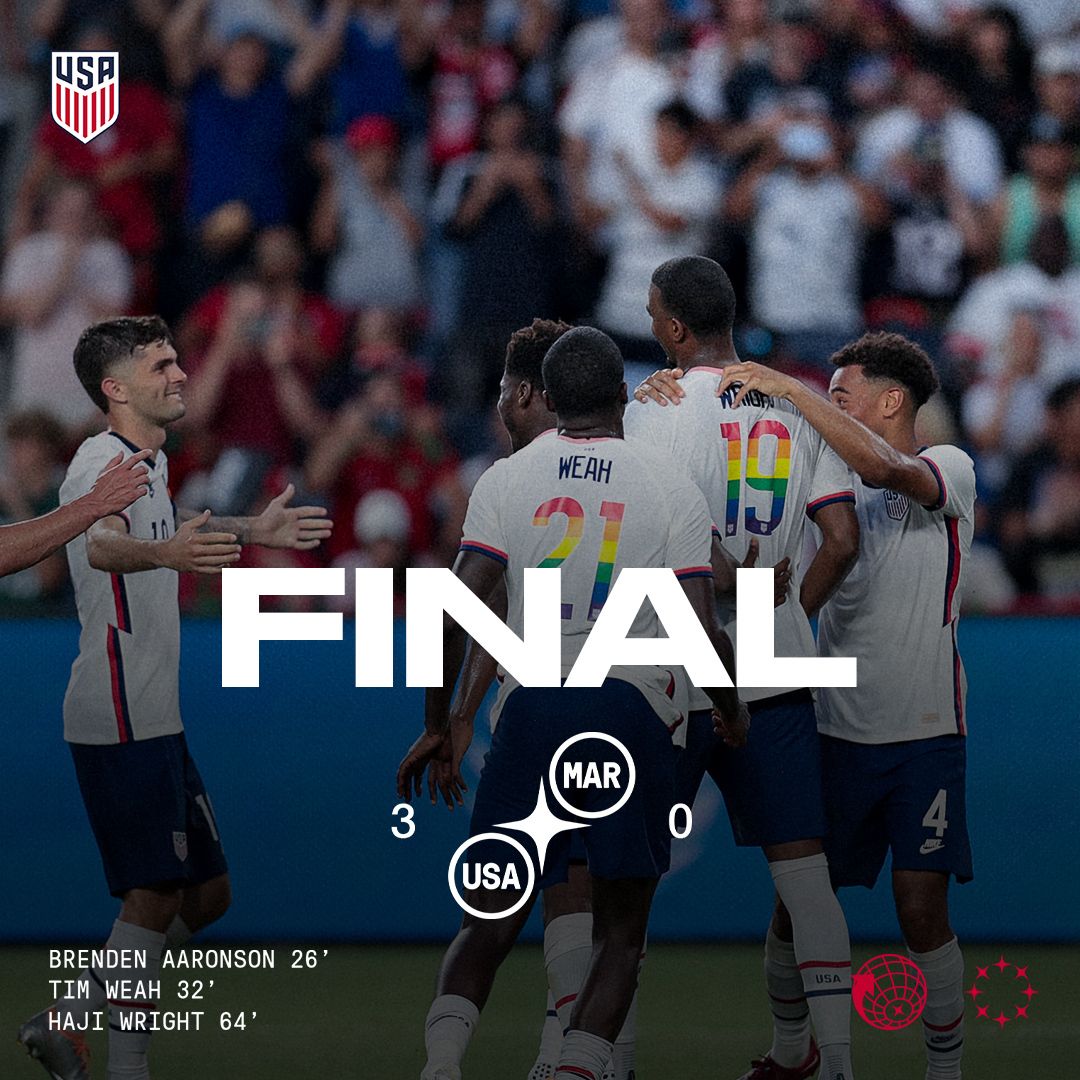 International Friendly USA 3 Morocco 0 Match Report Stats Standings