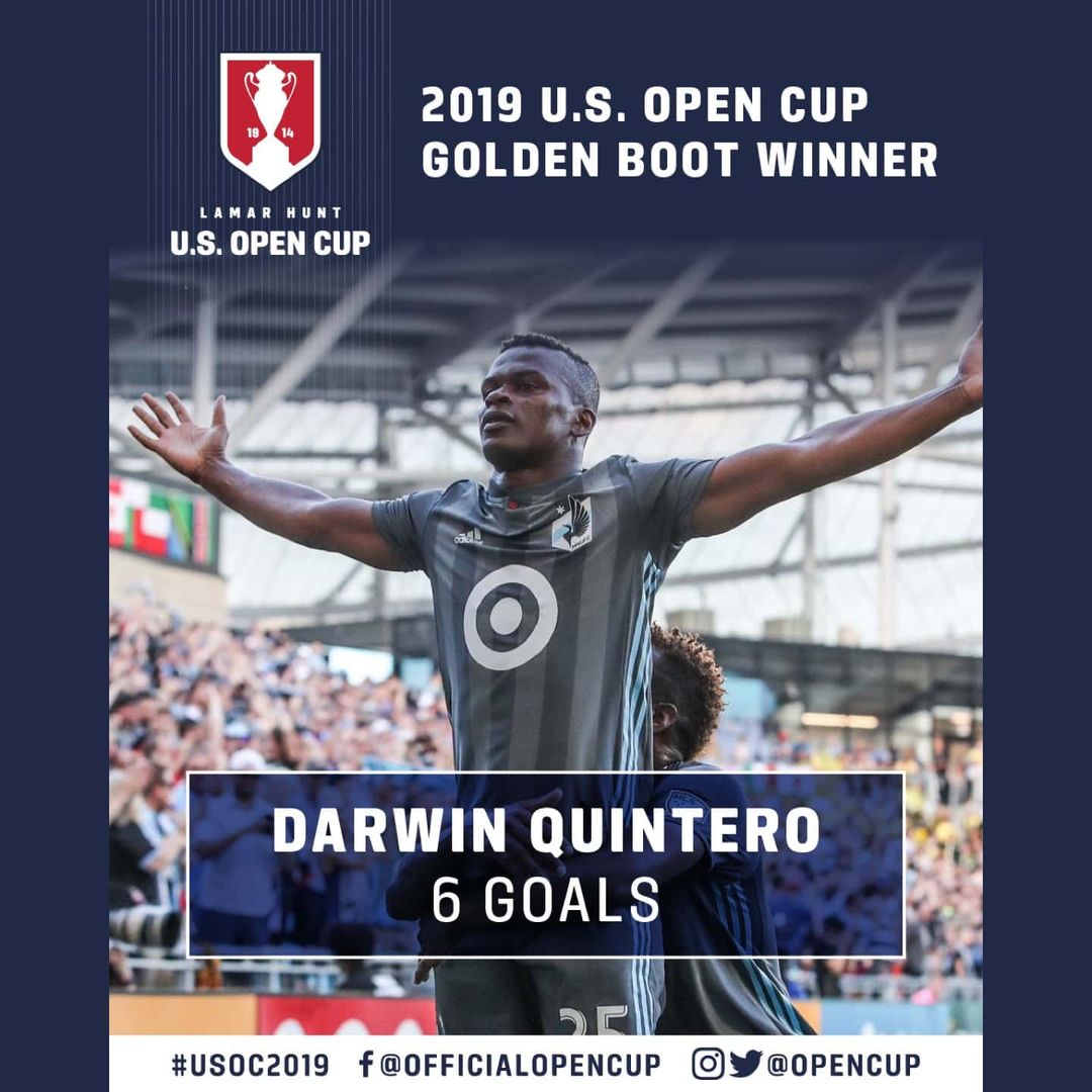 Runner up Quintero is Open Cup Goal King