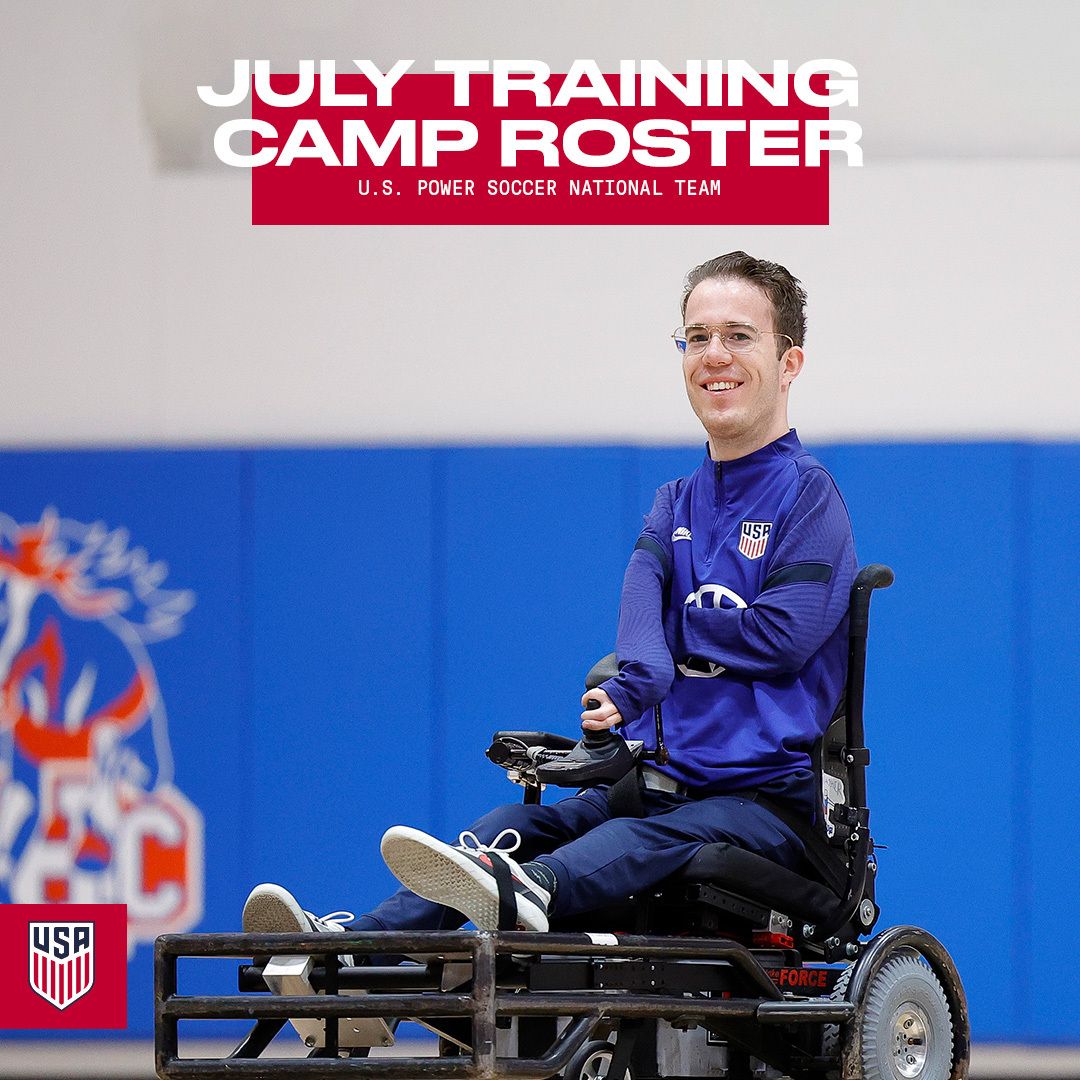 Twelve-player Roster Named for U.S. Power Soccer National Team Training Camp from July 11-21 at St. George’s Park in England