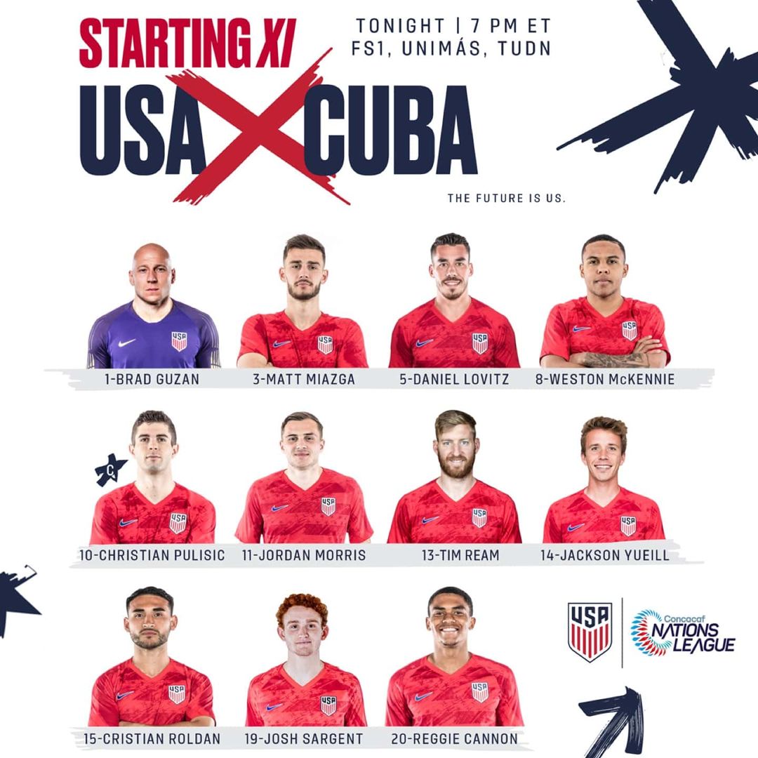 Nations League 2019 usmnt vs Cuba Preview Lineup Schedule TV Channels