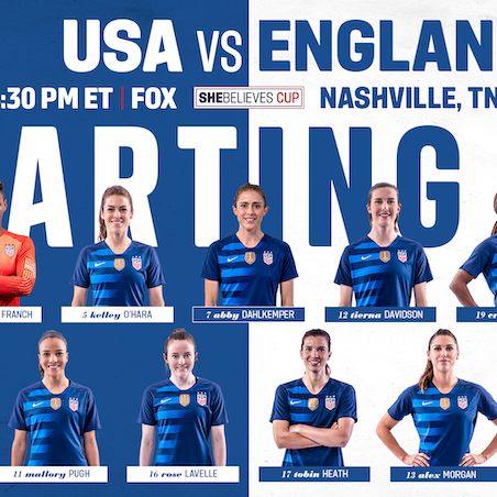 Lineup Notes USA Takes on England in Nashville
