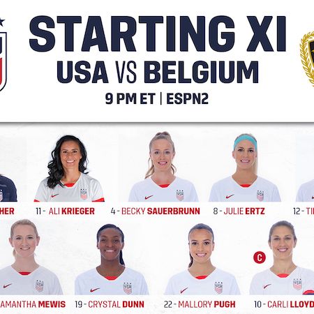 Lineup Notes First Meeting Between USABelgium in Womens Soccer is Set for Banc of California Stadium
