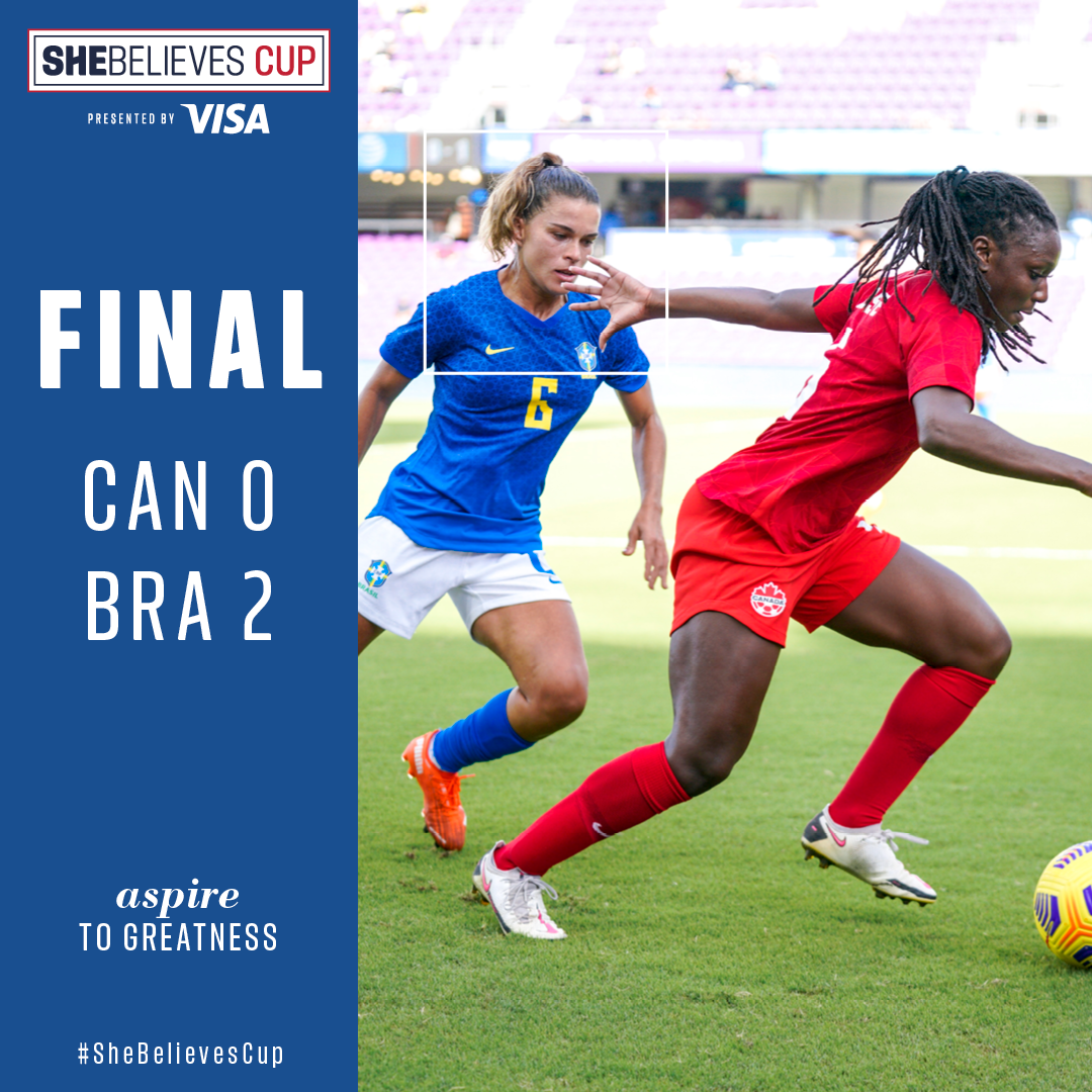 Debinha and Julia Score First-half Goals as Brazil Defeats Canada 2-0 to Finish 2021 Shebelieves Cup