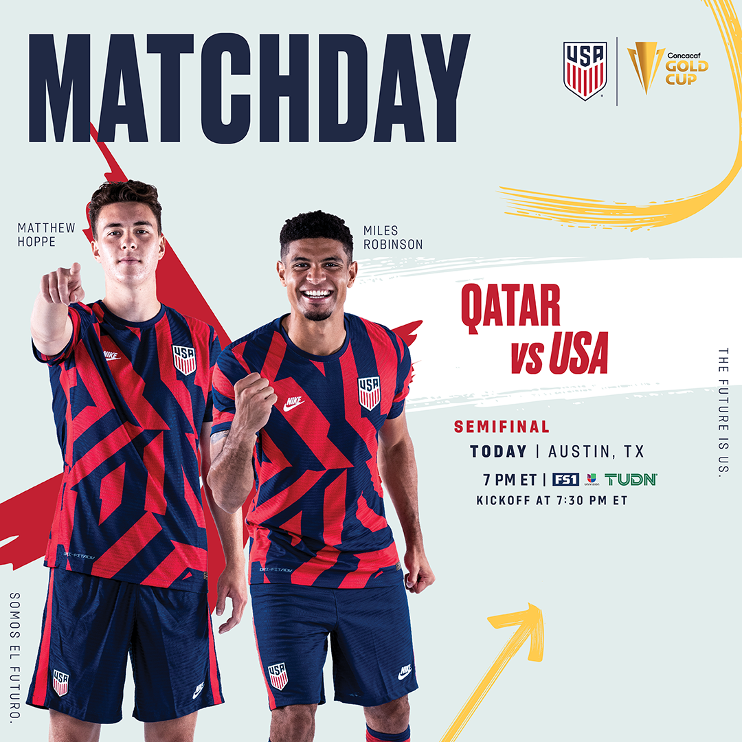 U.S. Men’s National Team Set to Take on Qatar in 2021 Gold Cup Semifinals