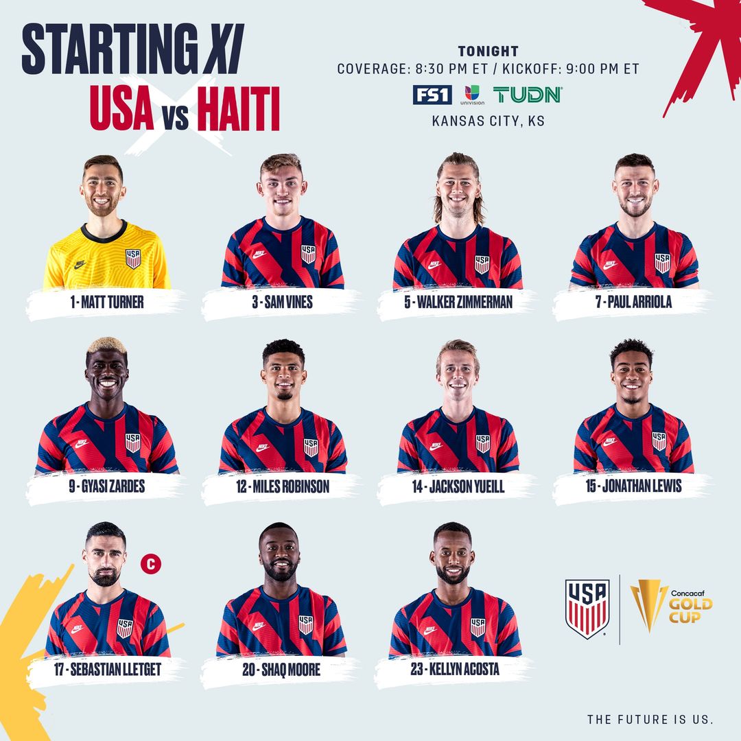 2021 Concacaf Gold Cup: USA vs Haiti - Starting XI, Lineup Notes, TV Channels & Start Time