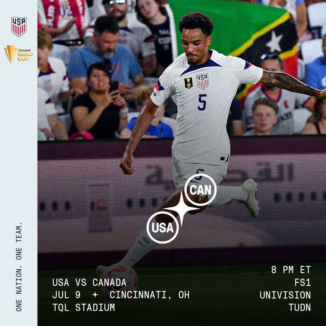 2023 Concacaf Gold Cup USMNT vs Canada Match Preview TV Channels Start Time